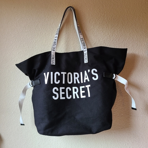Victoria Secret Black and White Duffle Tote Bag - Picture 2 of 9